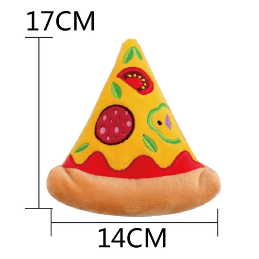 Cute Burger Fruit Dog Toy with Voice Feature