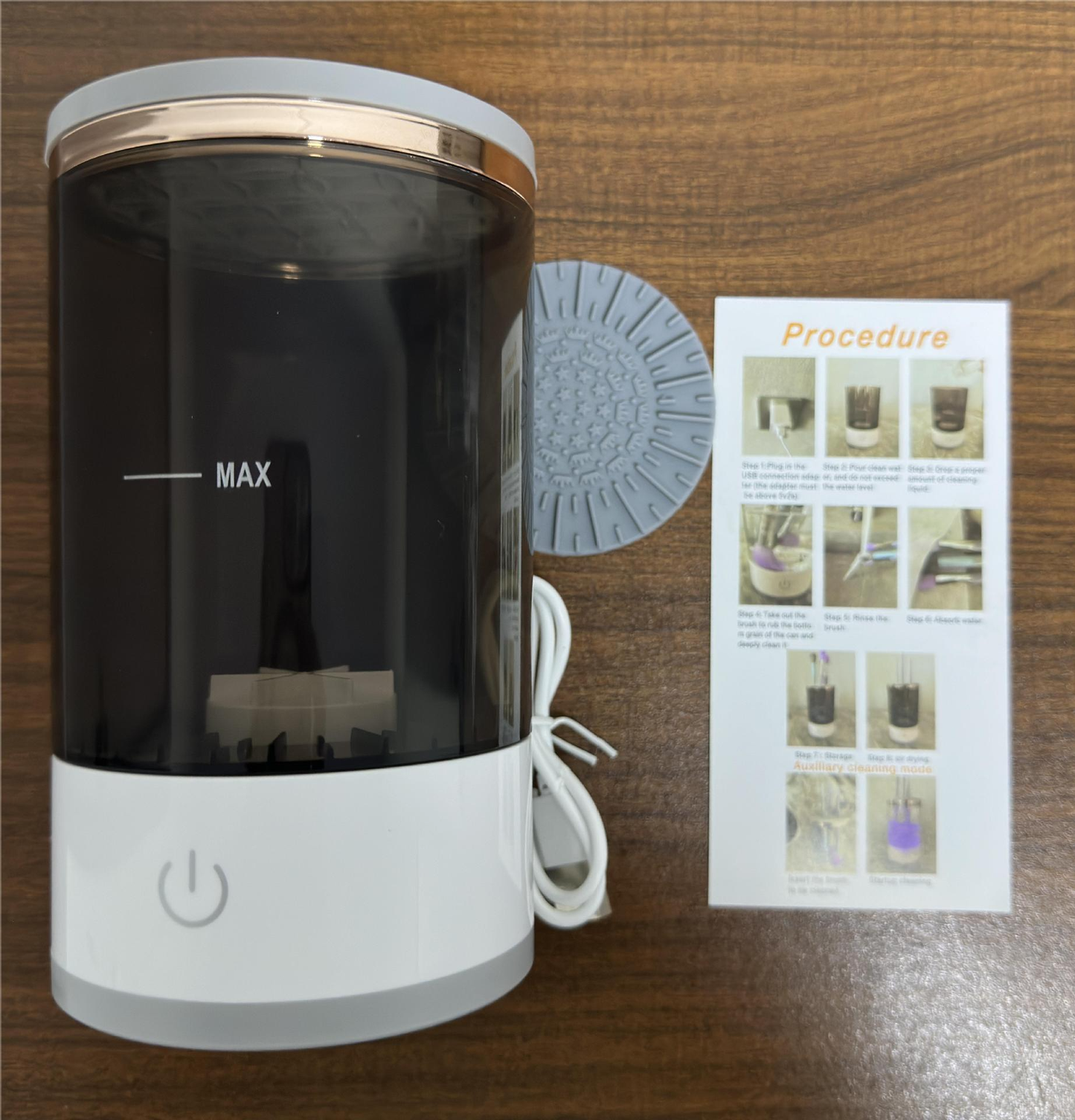 Electric Makeup Brush Cleaner - Rechargeable Automatic Brush Washer & Dryer