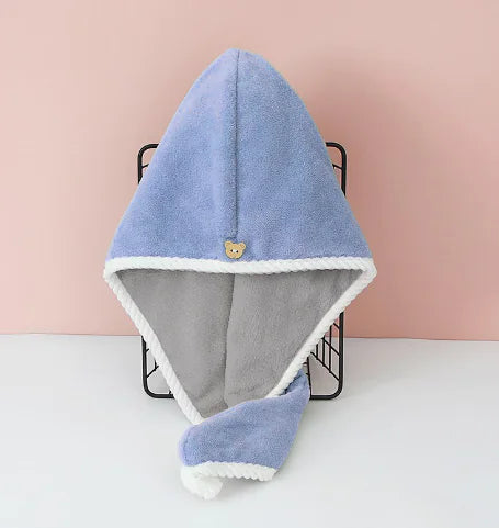 Double Layer Quick-Dry Thick Hair Drying Cap for Adults